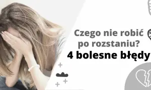 Kobieta ukrywa twarz w dłoniach, cierpiąc po rozstaniu. Tekst podpowiada, jak pomóc osobie po rozstaniu, unikając błędów.
